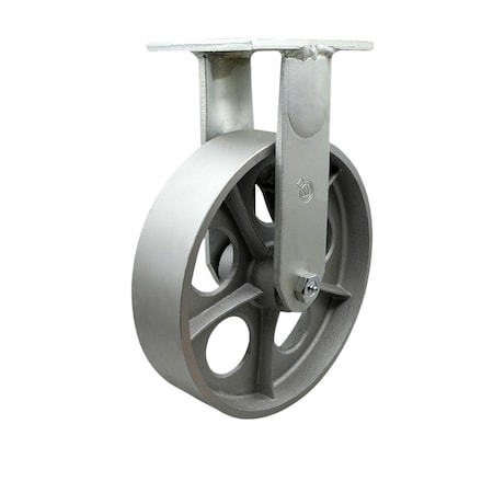 Service Caster 12'' Extra Heavy Duty Semi Steel Cast Iron Wheel Rigid Top Plate Caster CRAN-SCC-KP92R1230-SSR